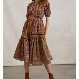 Anthropologie Seen Worn Kept Kamila Midi Dress Patchwork Plus